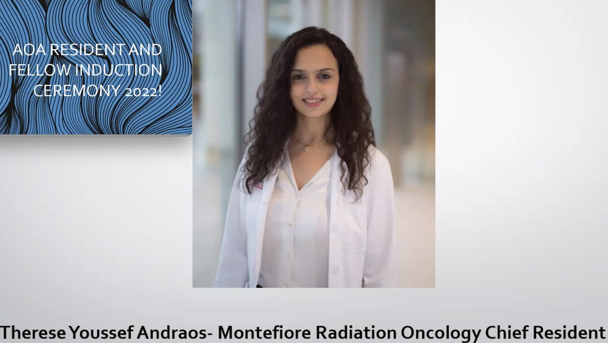 EmileGogineni's tweet photo. Congrats to @therese_andraos for induction into the @AOA_society! As @RadOnc_MD put it, Therese has a smile that lights up a room, is dedicated to academic and clinical excellence, and knows how to walk the line of friendly and firm! https://t.co/A0lDkNjAQk