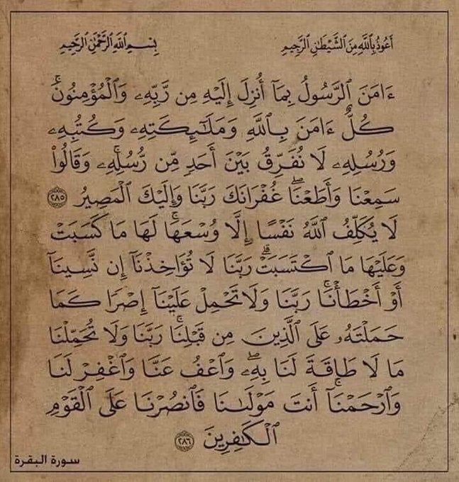 me_e1i's tweet photo. "خواتيم سورة البقرة.. تخيل ثواب إن حد يقرأها بسببك "🤎. https://t.co/h18YRJ0nRL