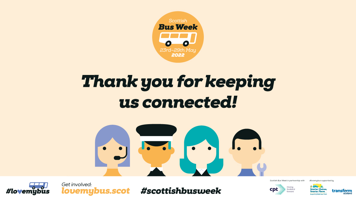 #ScottishBusWeek is an opportunity to say Thank You to all those who work in bus and keep our communities connected, even through the most challenging times. 

#ThankYou #lovemybus