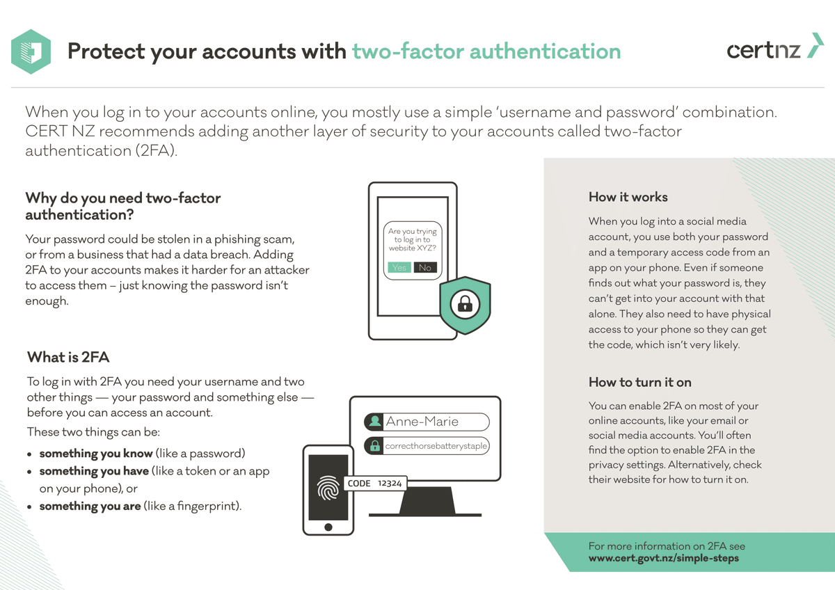 CERTNZ's tweet photo. Two Steps to make your business more cyber secure? Too Easy! 🔒
https://t.co/loCkBzACB9 https://t.co/wZE9jRJ9Wp