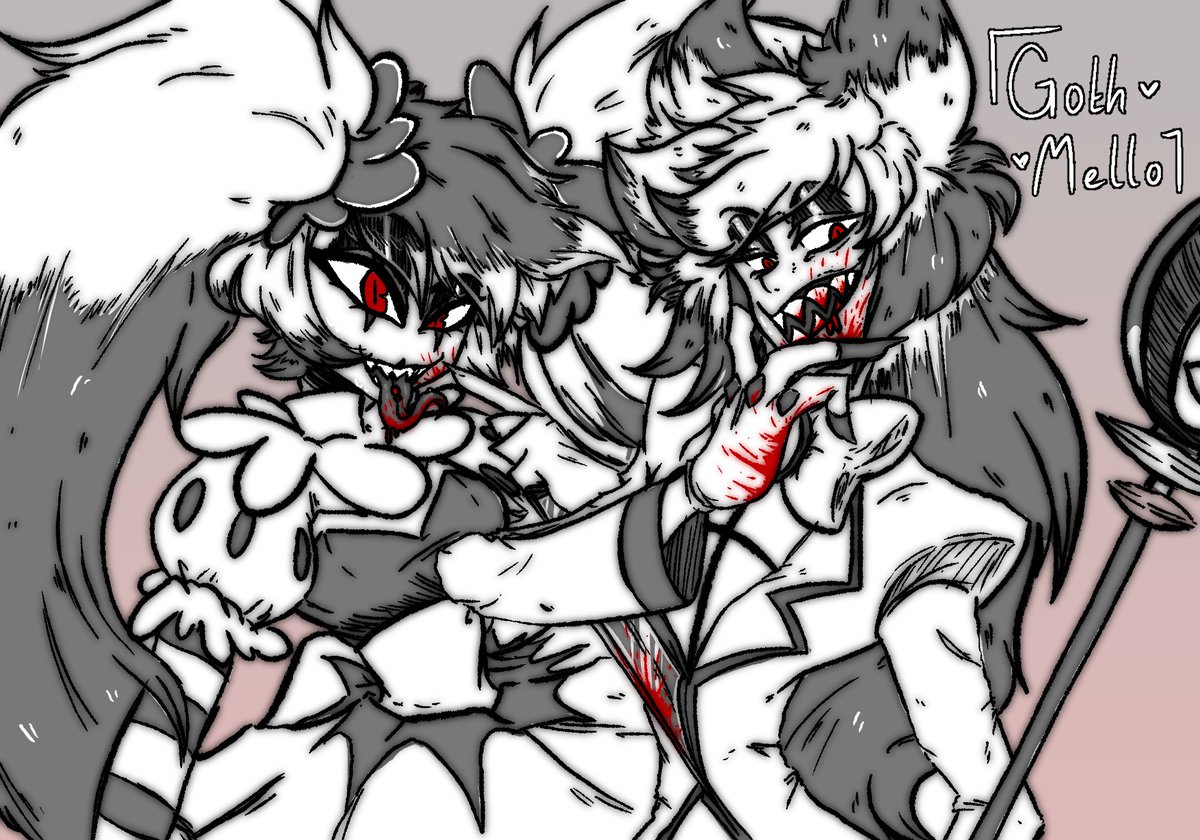 gothmellow's tweet photo. Alastor and Velvet = RedVelvet~ 

*Mwah~ Mwah~*

Smile my dear~ https://t.co/zWTIU8jlzJ