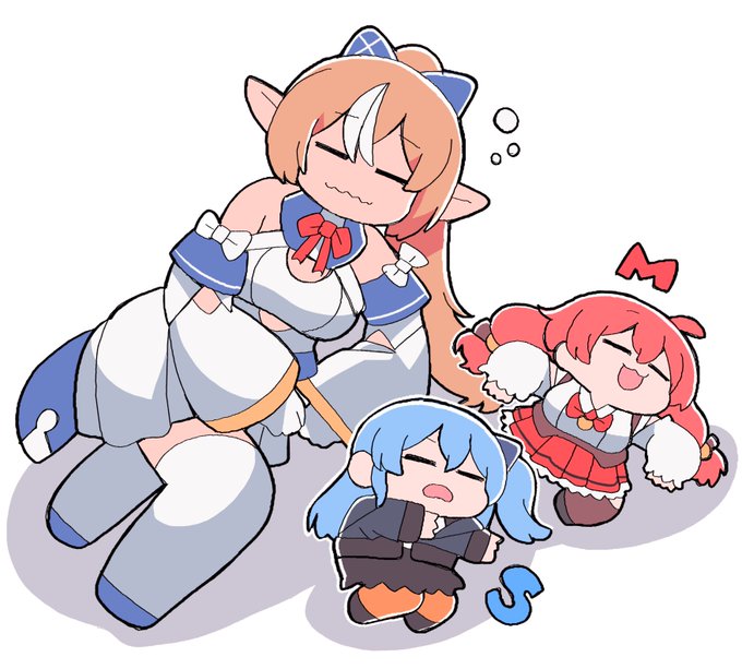 miCometポーズで眠るmiComet
#miko_Art
#ほしまちぎゃらりー  
#しらぬえ 