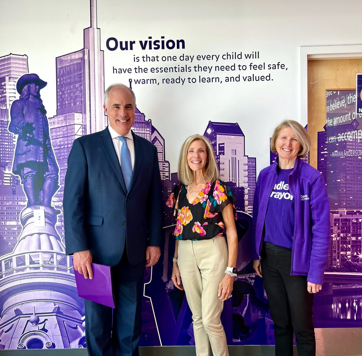 joandocktor's tweet photo. As a proud member of the @C2CPhiladelphia Board of Directors, I was honored to join @SenBobCasey on a tour of The Giving Factory today with Exec. Director Michal Smith! Together, we can elevate awareness for clothing insecurity & diaper needs. #c2cphilly #pennsylvania https://t.co/fQXkaqHlzG