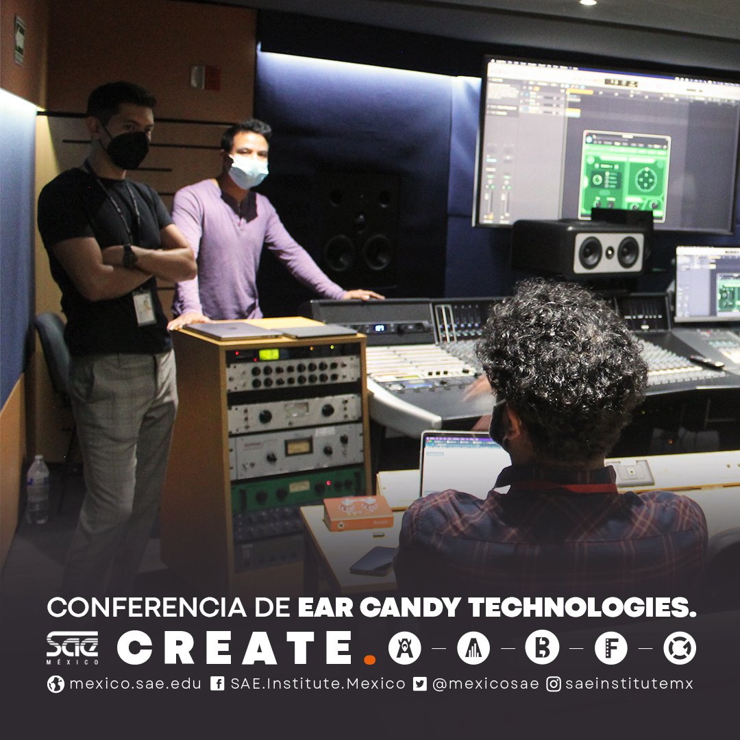 mexicosae's tweet photo. Así fue la conferencia "Introducción al desarrollo de Plugins de Audio" impartida por la empresa mexicana @EarCandyTech, orgullosamente conformada por jóvenes egresados de #SAEMéxico y otras universidades, quienes compartieron su trayectoria como emprendedores. 🎧 https://t.co/eHUyI3jkVQ