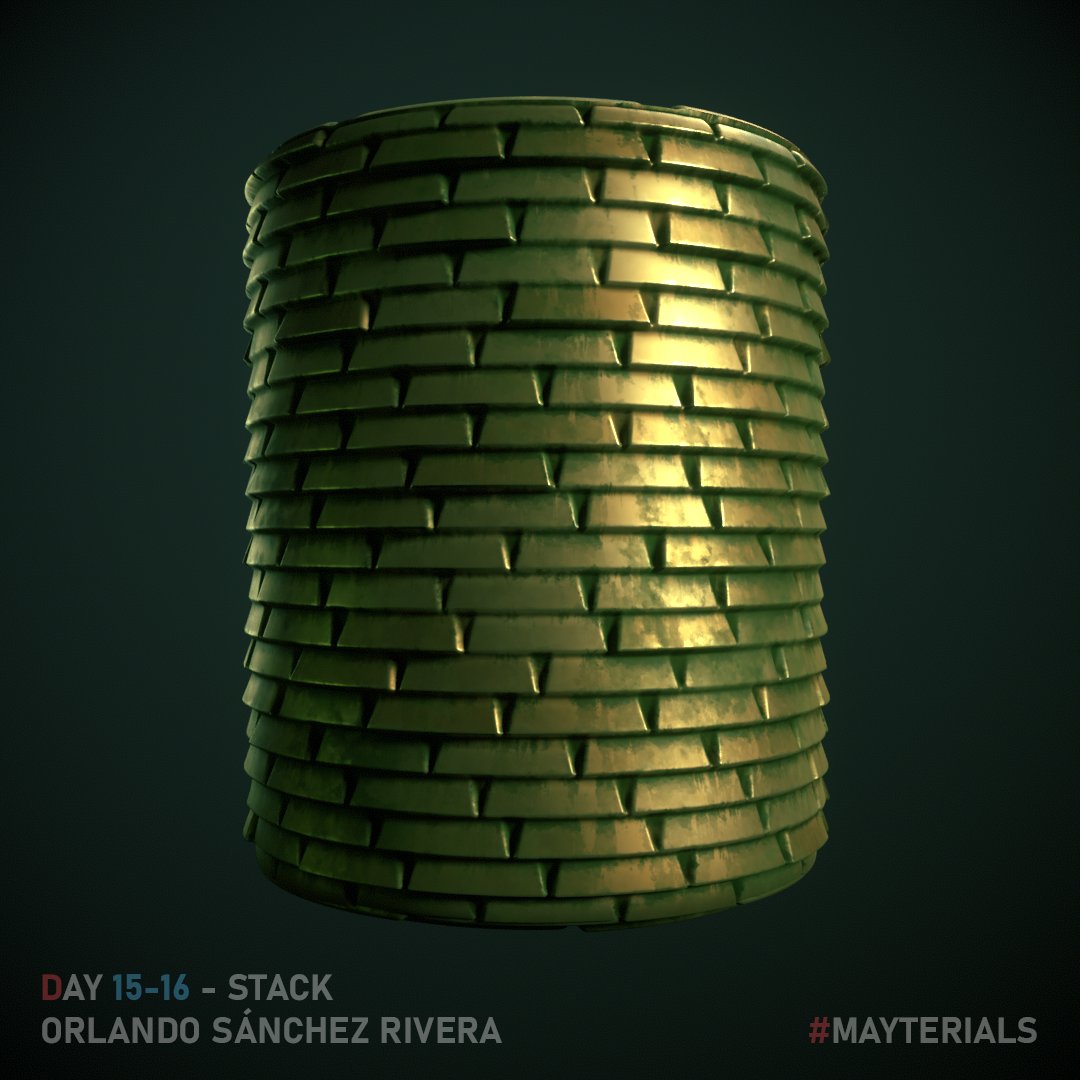 I've been running quite behind! I'm trying to catch up to all the prompts, so here's mine for Stack! A pile of gold found in some mossy abandoned ruins...

<a href="/TheClubDiscord/">The Club</a> 
#Mayterials #MadeWithSubstance #SubstanceDesigner