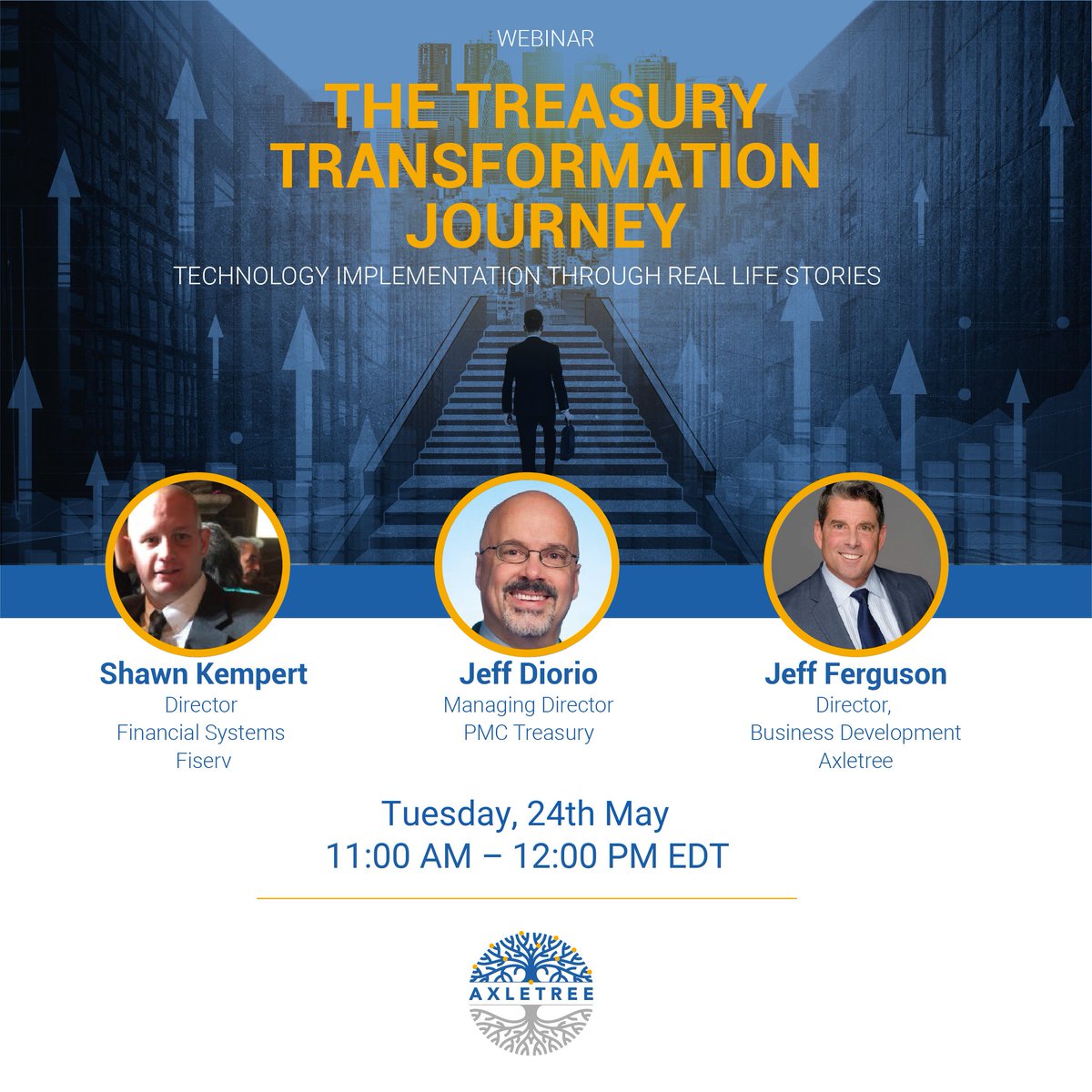 axletrees's tweet photo. Register for tomorrow's Treasury Transformation webinar.

Register Now - https://t.co/3LPuEaMmy4 

Approved for up to 1.2 CTP/CCM recertification credits by the Association for Financial Professionals.
#treasurymanagement #AUTOMATION #webinar #fintech #technology #USA https://t.co/ZPpux0NWYZ