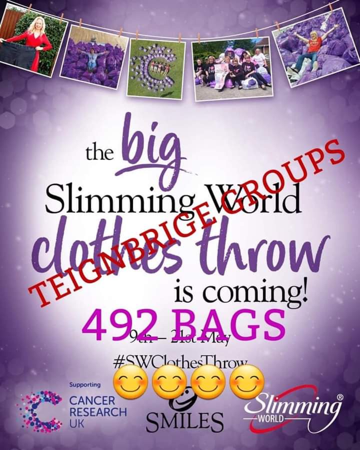 swjulesTQ12's tweet photo. Its official 492 purple bags 🎒 💜
Thank you to #bradleybartoncommunitycentre for allowing us to store over the weekend.
#SWClothesThrow
#TeignbridgeTeam
@SlimmingWorld @CR_UK
#makingadifference https://t.co/YoHfBCiB2f