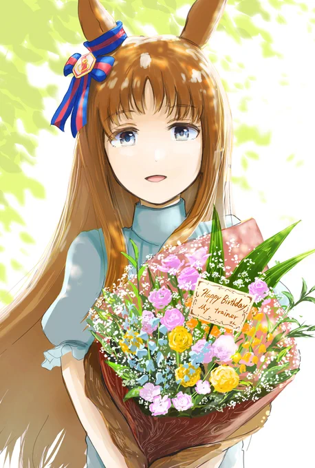 相互の超グラス推しの方の誕生日の為に描いたグラスちゃん
名前のところは変えてあります
グラスちゃんは誕生日にお花とかちゃんと用意してくれてそうだよねと思って描いた絵 