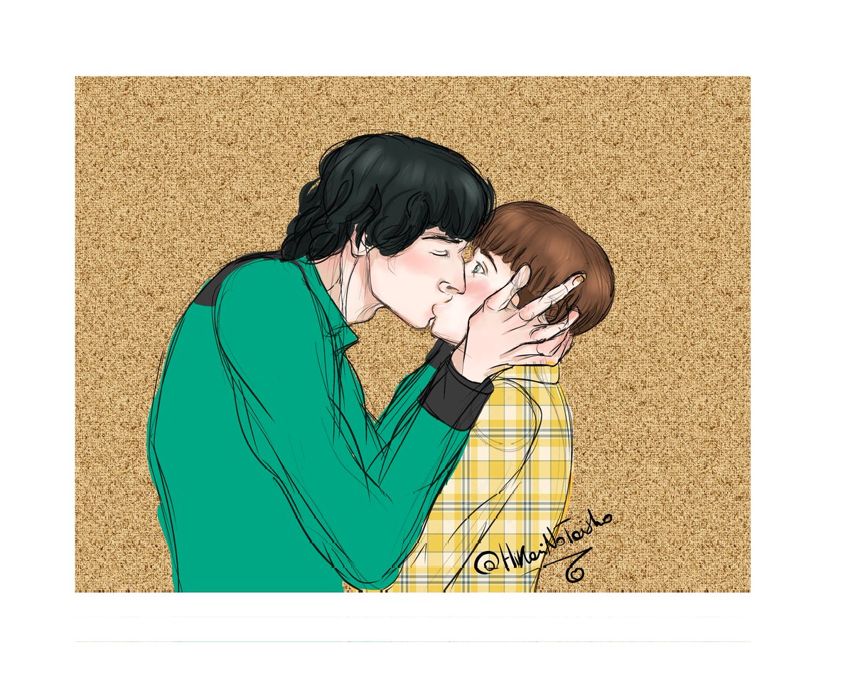 hikarintart's tweet photo. The long waited kiss ♥️✨
#StrangerThings #byler https://t.co/eybiDVLRP9