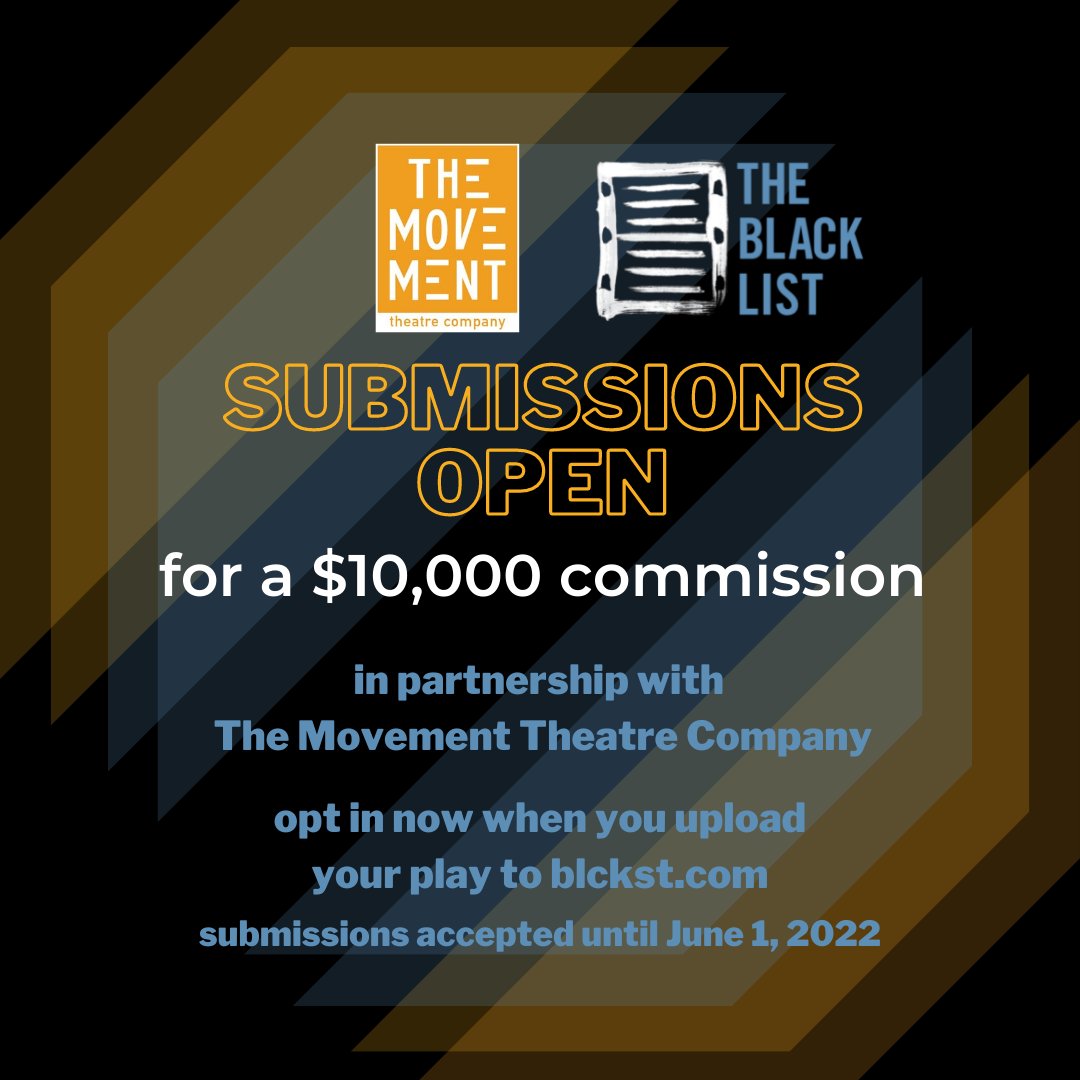 Calling all playwrights! <a href="/TMTCHarlem/">The Movement Theatre Company</a> seeks authentic and complex stories about communities of color that are bold, risky and unapologetic (as well as BIG theatrical ideas) for a $10,000 commission!

Learn more and submit your work by June 1, 2022: bit.ly/3KYRgpA