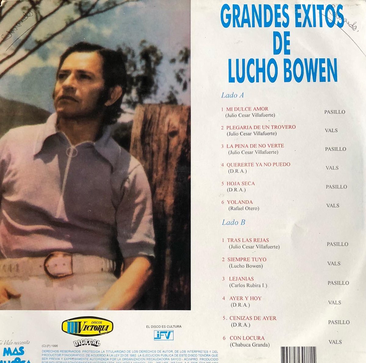 ¿Que recuerdos te trae este gran disco de #LuchoBowen? ☺️ 

Este Lp contiene temas tan extraordinarios como: Mi dulce amor, ayer y hoy, lejanías y muchas más que se han convertido en verdaderas #joyas #musicales 💎