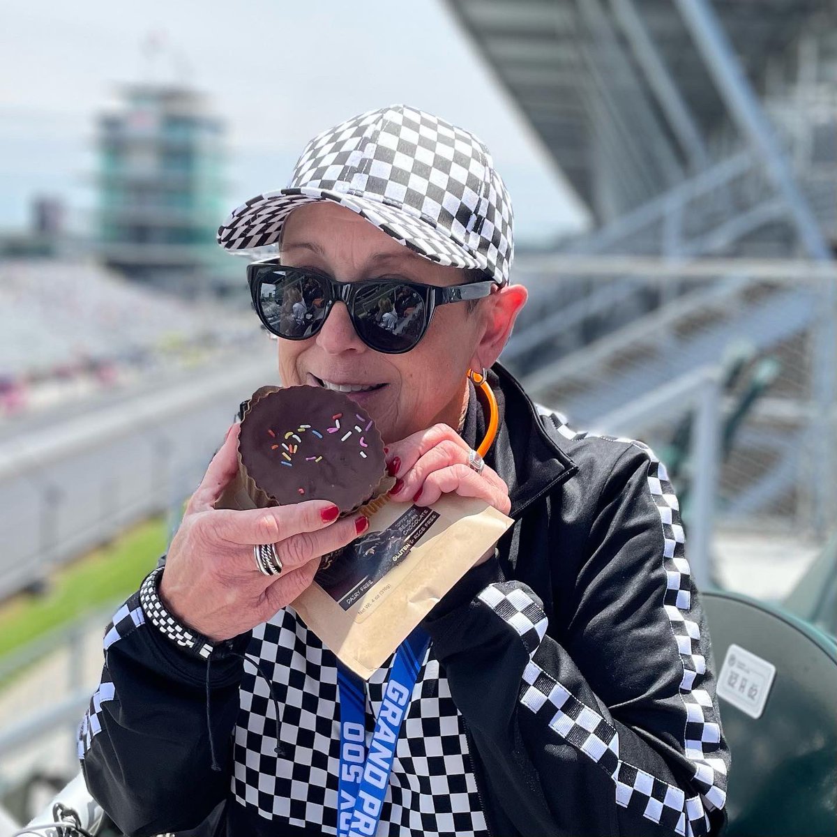 #FirstBite #Belgian #darkchocolate #truffle #brownie! #YUMMO #Indy500 #BackHomeAgain #500fashion <a href="/IMS/">Indianapolis Motor Speedway</a>
