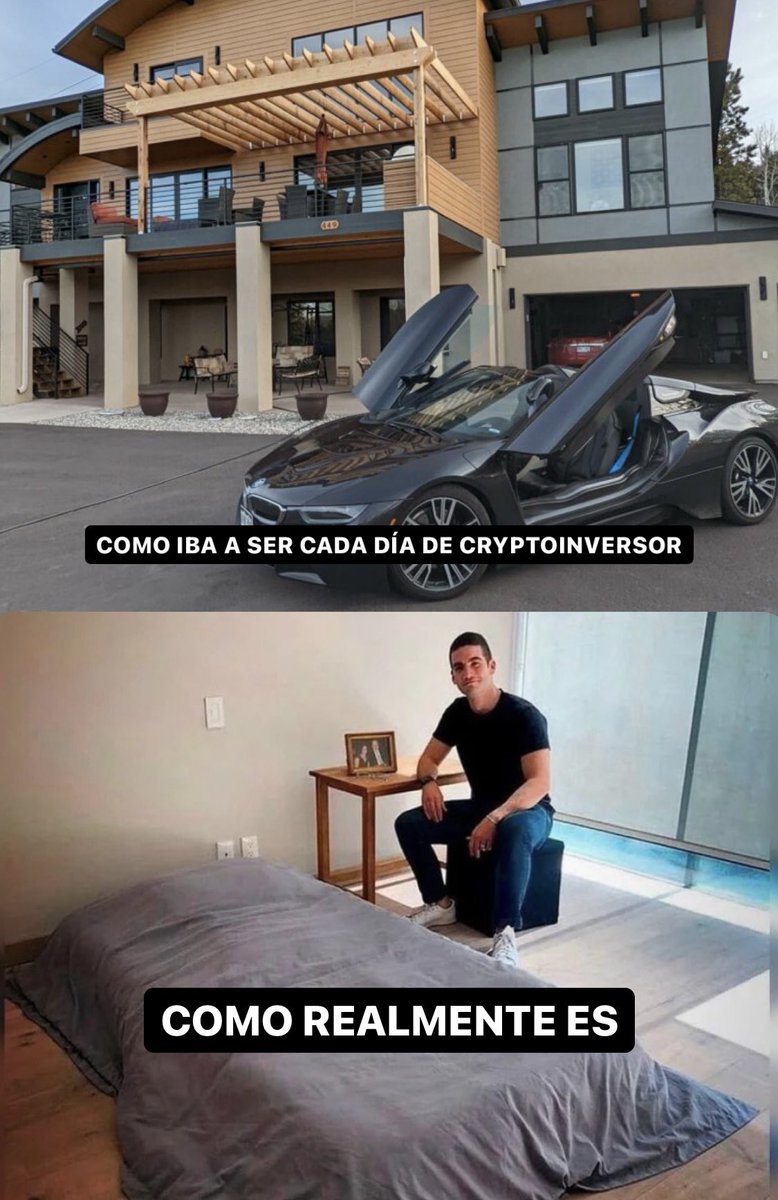 emprexto's tweet photo. Como iba a ser cada día de
#cryptoinversor 

Como Realmente es 😂🌚

#Criptomonedas #criptocrash #Bitcoin  #btc #ALTCOIN https://t.co/gUHDpY0ft6