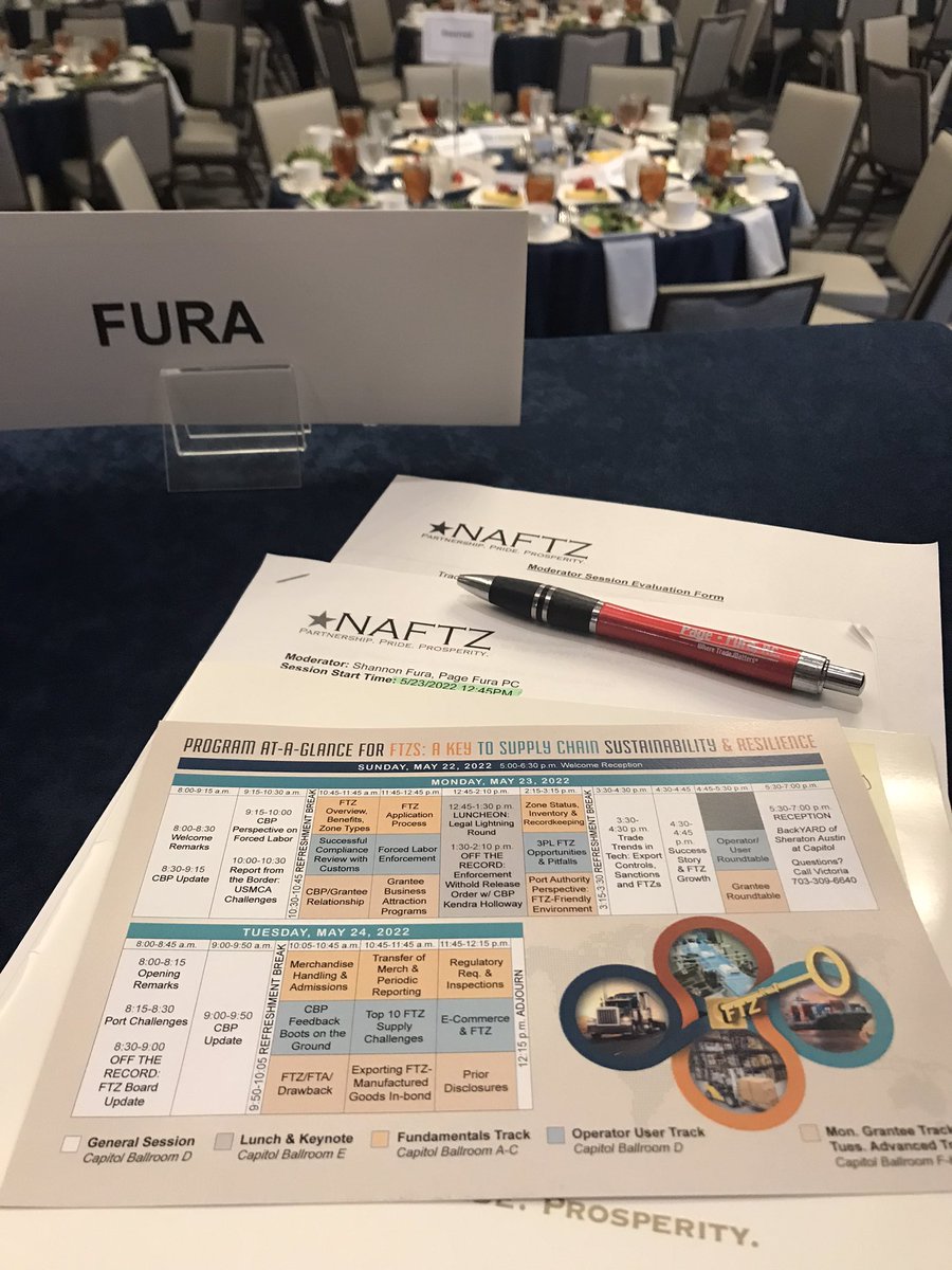 StothePage's tweet photo. Getting ready for Legal Lightning Round and CBP talking about WROs #NAFTZSpring22 #pagefura https://t.co/msVTyVwkqn