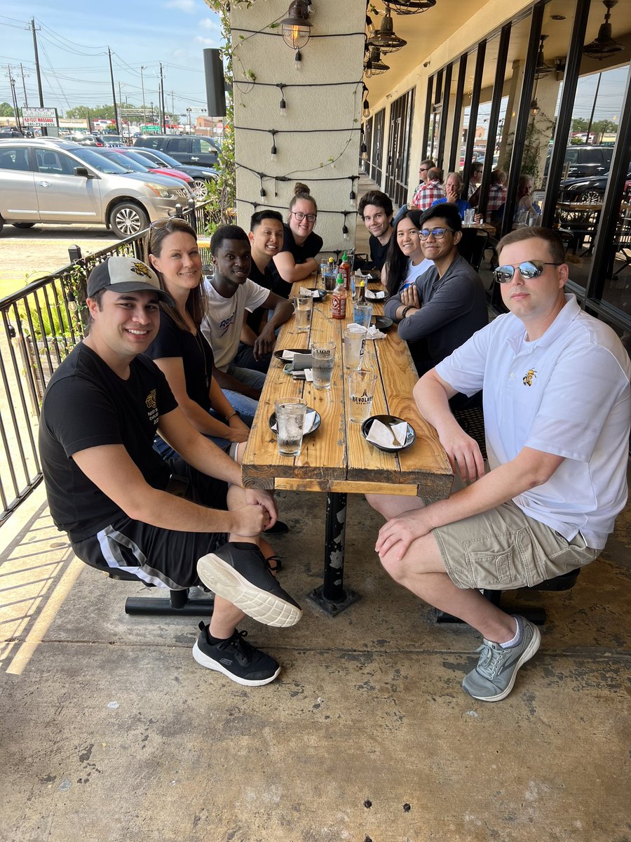 A highlight of the #nasasuits challenge has been the extra time we have gotten to spend with our mentors, #wichitastate alumni &amp; work for <a href="/NASA/">NASA</a>! Today we got to enjoy the weather with lunch on the patio &amp; get some words of wisdom for life after this project. #nasacodes