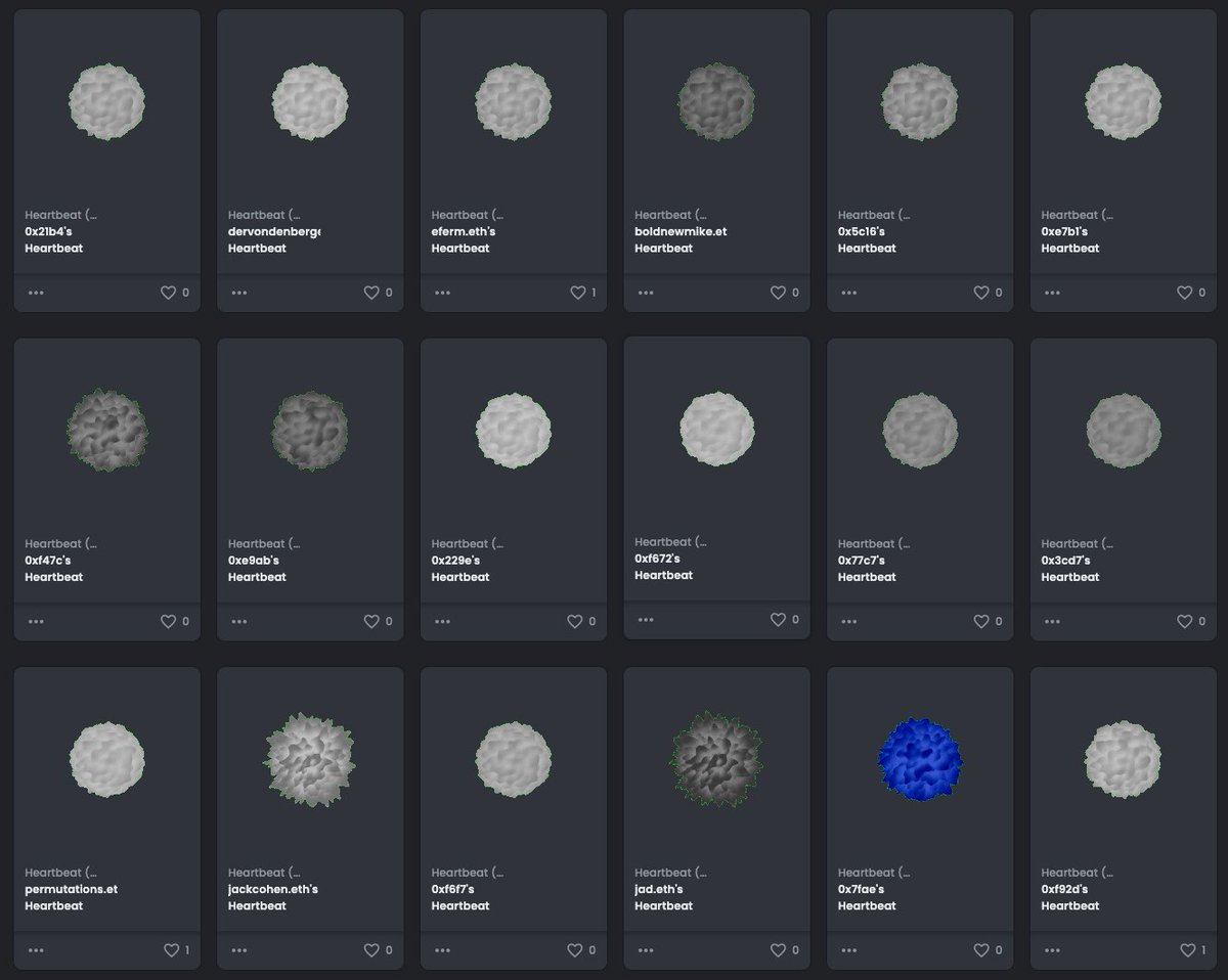 Visualizing the bear market via Heartbeats.

A wallet's heartbeat stops moving after a week of inactivity, and goes grey after a month of inactivity 😓

But a single transaction brings color and movement back! 💓