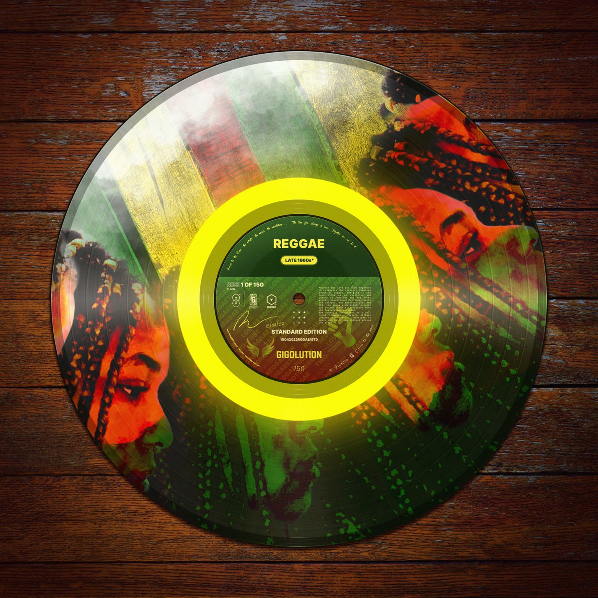 Gigolution Collection: Reggae. One of our rare standard edition vinyls. Would this fit nicely in your collection?

#NFTCollector #Cardano #reggae @NikosReggae <a href="/CravingReggae/">Reggae your’re the one</a> <a href="/reggaepunks/">ReggaePunks</a>