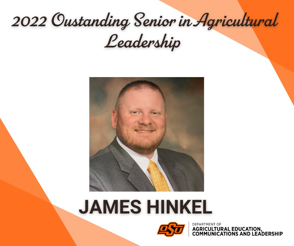 🎉Congratulations to James Hinkel for receiving the 2022 Outstanding Senior in Agricultural Leadership award!