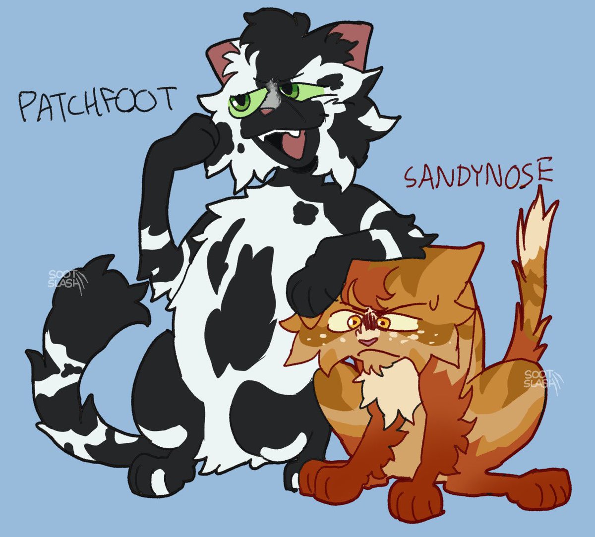 exocynraku's tweet photo. meow meow
#warriorcats #patchpelt #patchfoot #sandynose https://t.co/1WDoWWNZnV