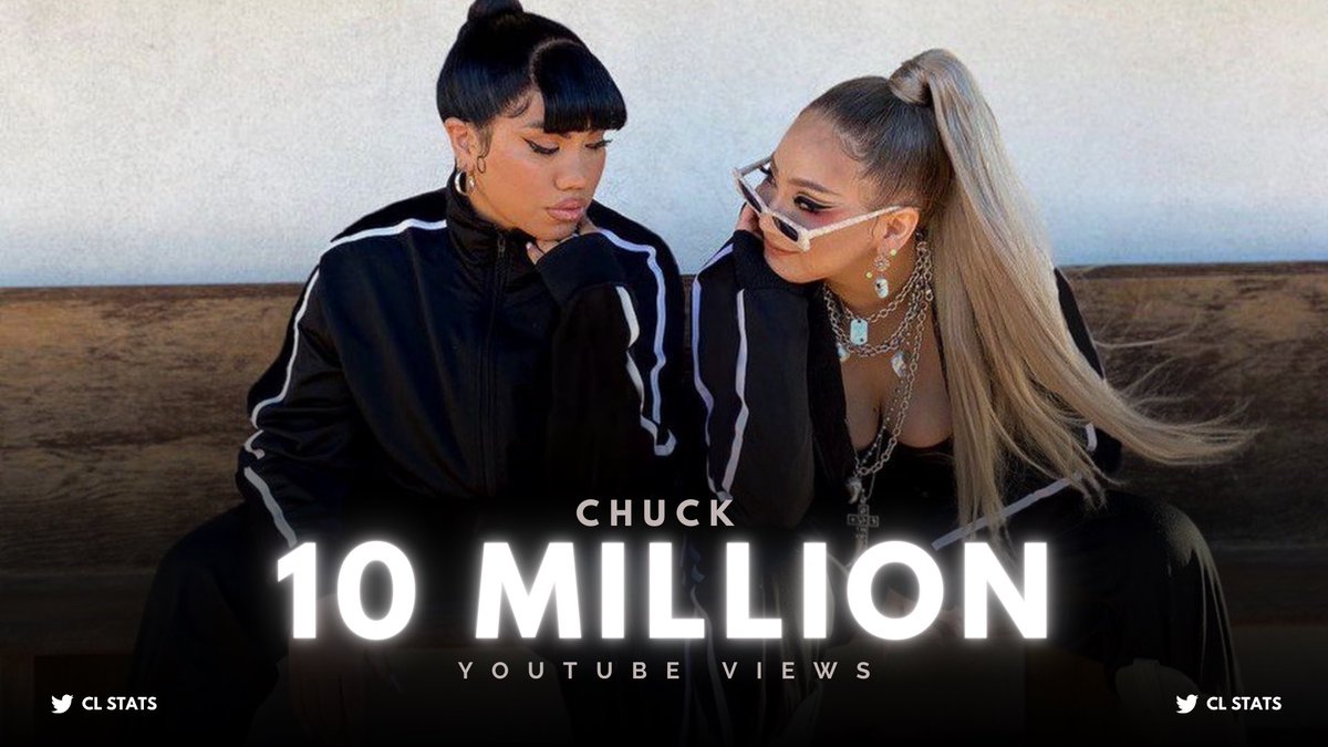 The “Chuck” Official Video has surpassed 10 MILLION views on YouTube!

— This is CL’s 15th music video to achieve this!

#CL #씨엘 <a href="/chaelinCL/">CL</a> <a href="/ParrisGoebel/">PARRI$</a>
