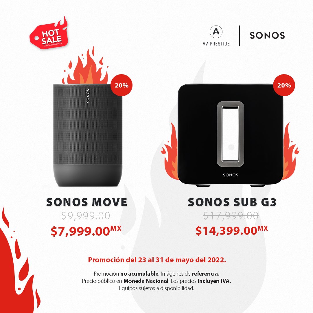 avprestige's tweet photo. 🔥Descuentos exclusivos de #HotSale con @Sonos 🔊

Visítanos en📍@SolestaPuebla 
📞 222 290 7738
💬 https://t.co/UU4trEmomx

*No aplica en compras en línea.
#descuentos #hotsalemx #sonos #promocion #tecnologia #puebla #mexico https://t.co/OmTIuu8LKD