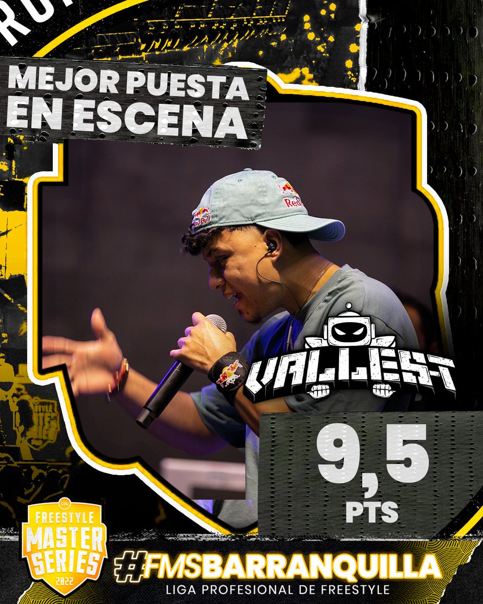 fmscolombia_'s tweet photo. Nadie fue mejor que @VallesRap en puesta en escena en #FMSBarranquilla 🌊

¿Crees que el caleño fue el mejor también en #FMSCali? 🌤️ https://t.co/ngiIaXXWj6