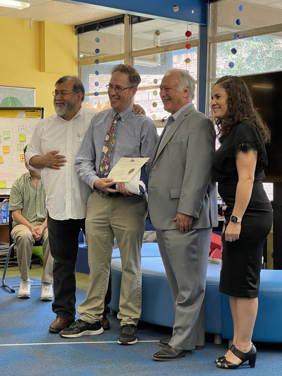 MsAstridATX's tweet photo. Today we celebrated one of the most amazing educators you will ever meet @NickJac75610849 ! Happy Retirement Mr Jackson! We will miss you very much! Thank you @KirkPWatson  and @USHCAdeAustin for being with us today. @WalnutCreekECP #AISDProud https://t.co/savjfX4fv9