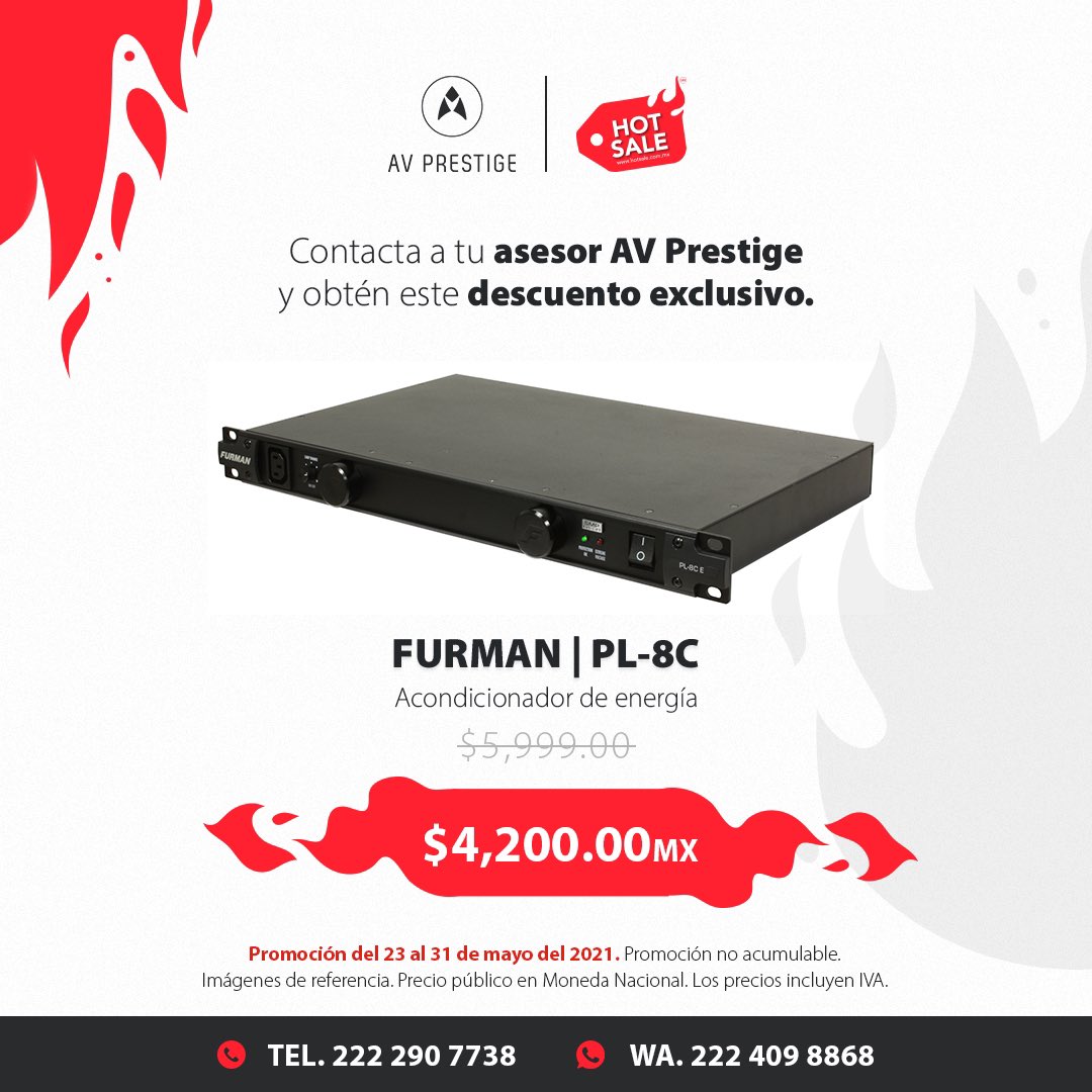 avprestige's tweet photo. Los descuentos más hot solo para ti en marcas como #samsung, #benq, #cisco y #furman 🔥
 
Contáctanos y haz válida la promoción:
📞 222 290 7738
💬 https://t.co/UU4trEmWc5
*No aplica en compras en línea.
#hotsalemx #tecnologia #puebla #mexico #automatizacion #monitor https://t.co/dCA8axIxGm