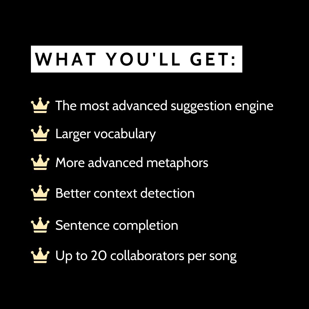 LyricStudioPro's tweet image. A new era of #LyricStudio is here. Introducing: LyricStudio Gold 🏆 Unlock your #songwriting potential: bit.ly/lyricstudiotw