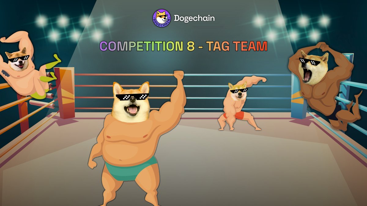 DogechainFamily's tweet image. Participate In #Competition 8 &quot;Tag Team&quot;  🤼‍♂️

🥊 This #giveaway is a royal rumble. Tag in the heaviest hitters you can think of, projects that you would love to see #Dogechain collaborate with!