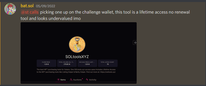 cryptost04's tweet photo. Another banger play by @McCrewDao 
- SOLtools called at 1.3 sol currently sitting at a floor of 9 sol comment and maybe ill send an invite 😋#solana #McCrewDAO #NFTs https://t.co/z3wW36RK57