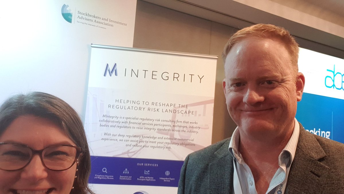 Come and say hi to the MIntegrity team at the Stockbrokers and Investment Advisers Conference 2022. #SIAA2022 @AusMIntegrity