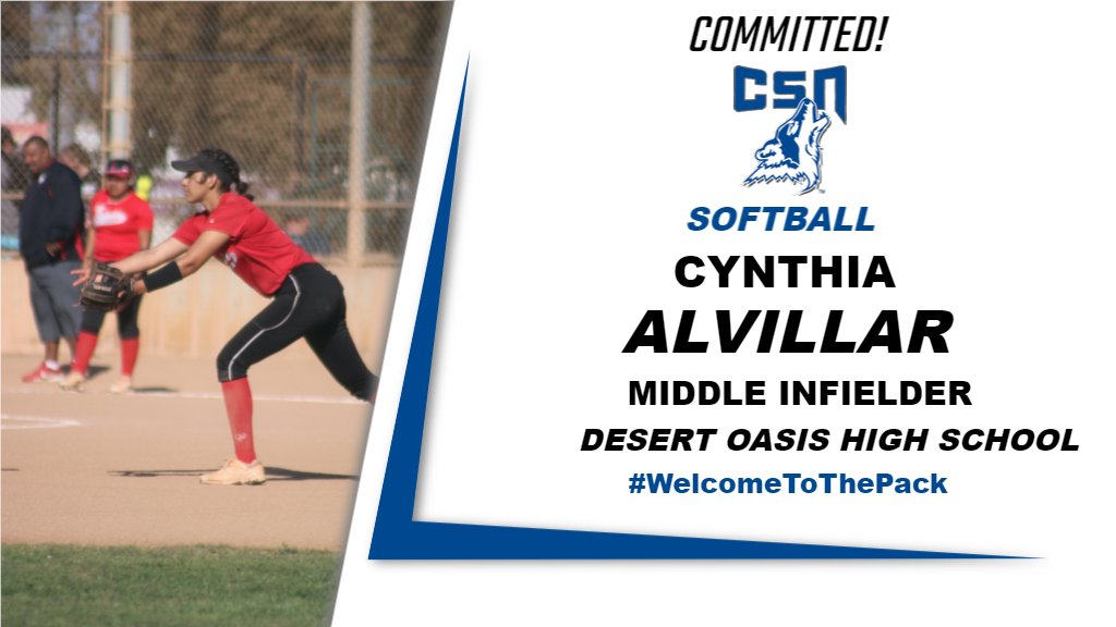 The Coyote Family would like to welcome Cynthia Alvillar to the PACK‼️ Cynthia comes to us from Desert Oasis High School in Las Vegas, NV and adds another quality Middle Infielder to Coach Johnston’s incoming recruiting class. 
🐺🥎 #CoyoteCommitments #YoungYotes