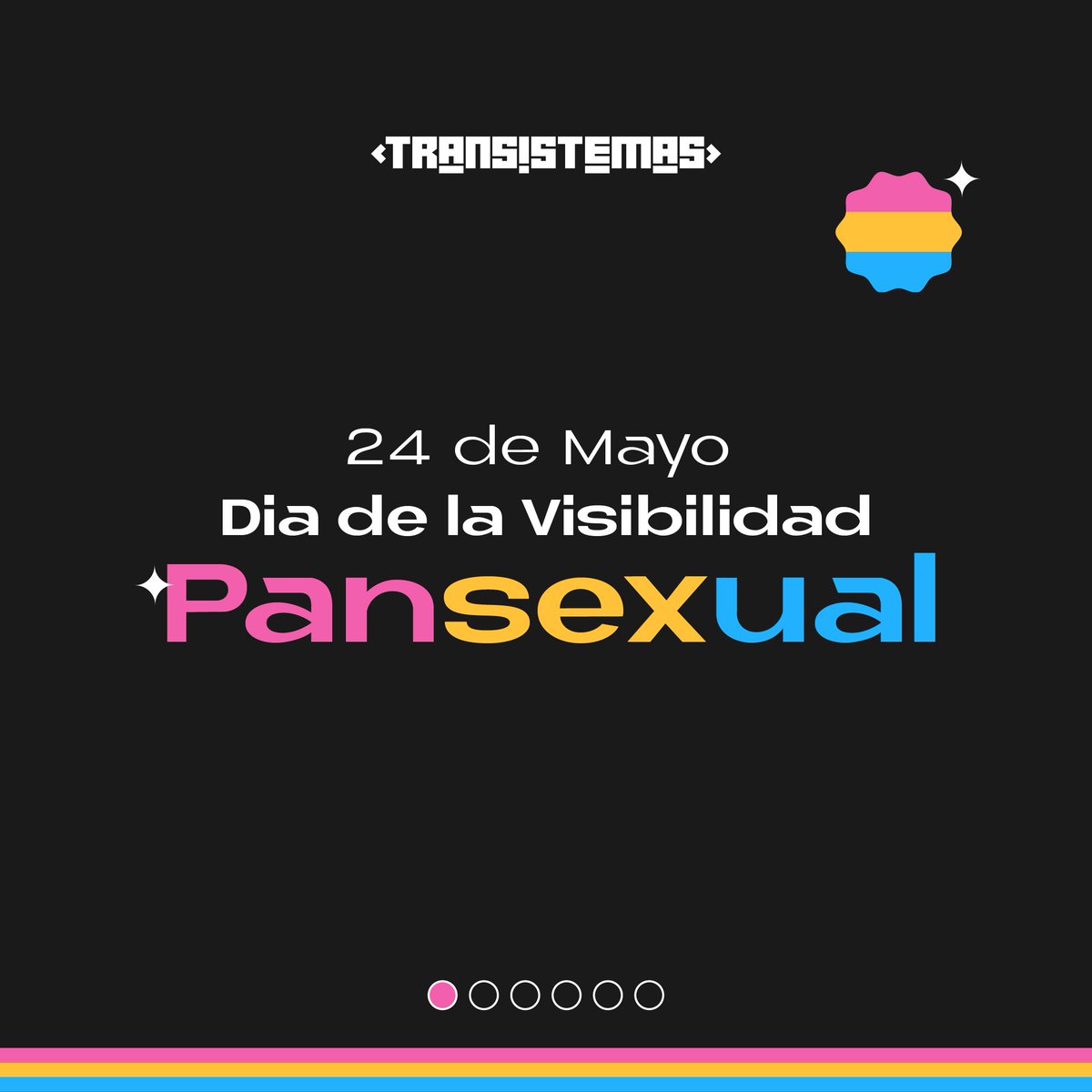 Transistemas1's tweet photo. ¡Feliz Día de la Visibilidad Pansexual! 💗💛💙
La pansexualidad es una orientación sexual q implica atracción más allá del
género, sin q prime necesariamente el aspecto físico, sino la personalidad, ideas, maneras de expresarse.
¿Y para vos… qué significa ser pansexual? ✨ https://t.co/EeEFcIpYhr