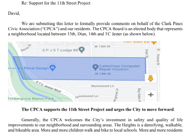 gratifihouston's tweet photo. This happened. Community support is broad. It's time to make the 11th Street Safety Improvement Project happen. @AbbieKamin @Karla4Houston @salliealcorn @dwr4hou @SylvesterTurner @JeffSyptak @planman72 @VeronicaODavis @CURBSHouston https://t.co/oCrwMcnm4t