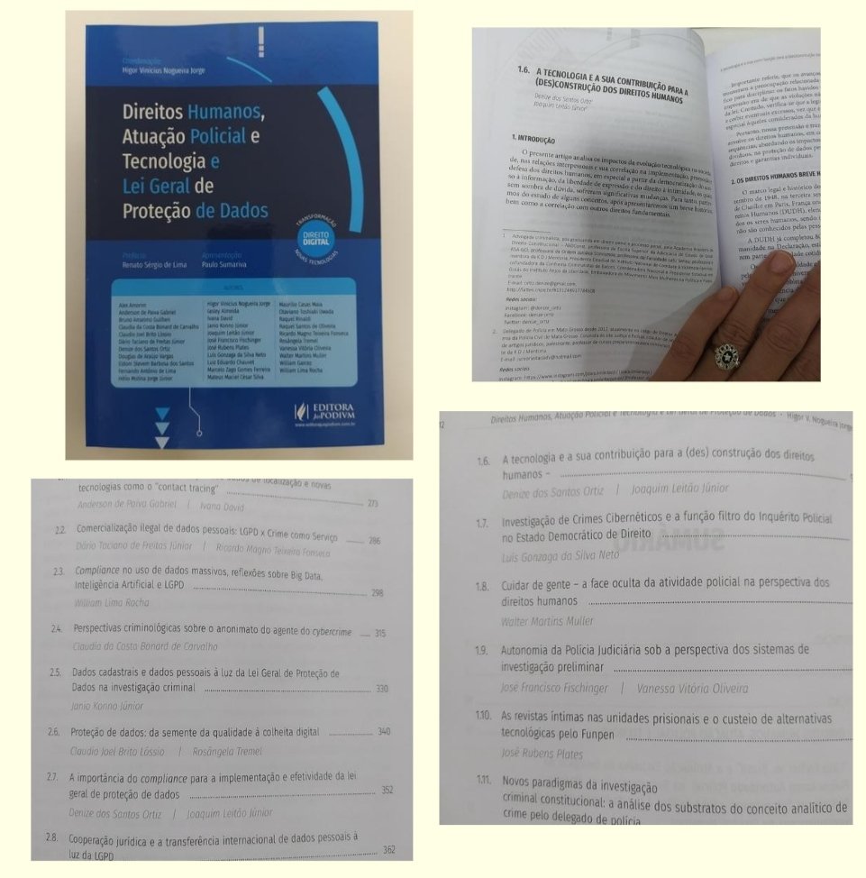 denize_ortiz's tweet photo. O TERCEIRO LIVRO chegou!
Sob a brilhante coordenação do @professorhigorjorge e  participação de vários autores a @editorajuspodivm lançou o livro DIREITOS HUMANOS, ATUAÇÃO POLICIAL E TECNOLOGIA E LEI GERAL DE PROTEÇÃO DE DADOS. Escrevi dois artigos com meu amigo @joaquimleitaojr. https://t.co/qxlbsZ0PRf