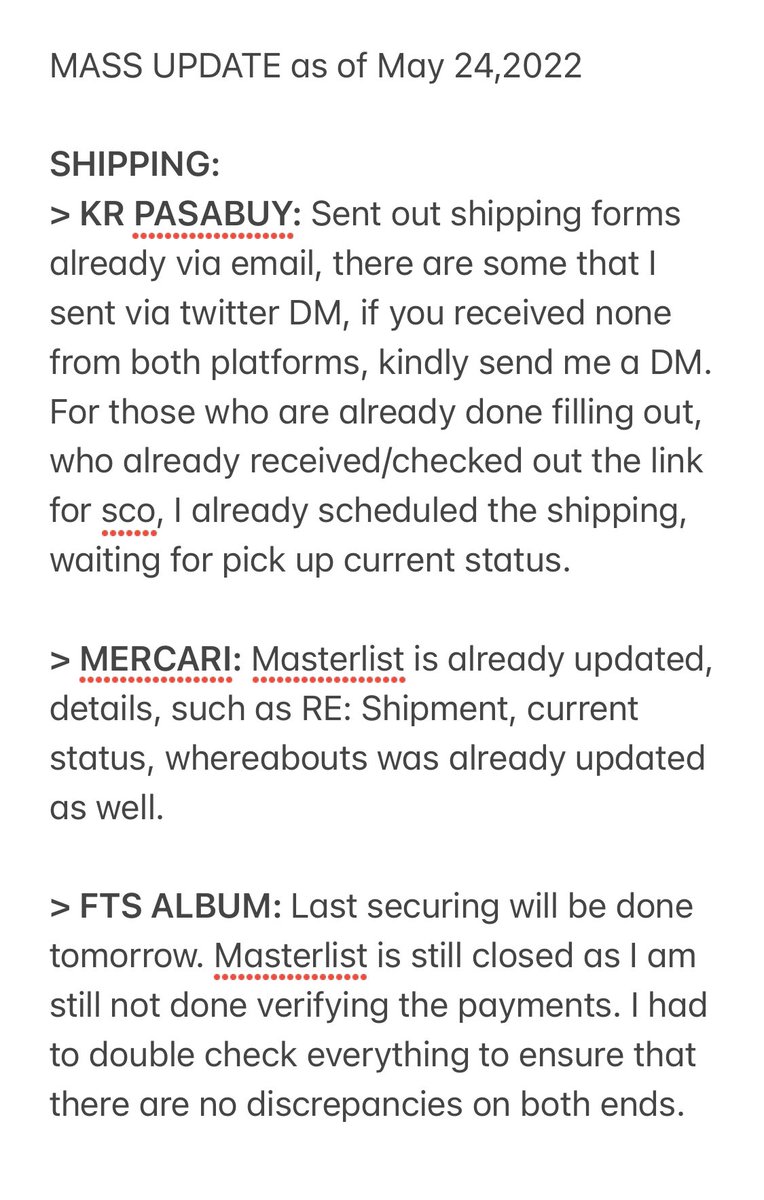 shopsachawon's tweet photo. #Sacha_updates
Mass Update as of May 24,2022

If your concern is not included in the update, kindly send me a dm thank you ☺️ https://t.co/1HphjBmXZJ