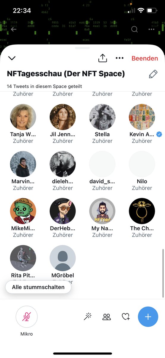 Krass heftige @-Runde heute. Wir haben Geschichte geschrieben <a href="/everfreshdesign/">everfresh</a> <a href="/honeypepp3r/">G</a> <a href="/stbaasch/">Stephan Baasch</a> @nimaneptune <a href="/florianfrankfu1/">Florian Adolph</a> <a href="/TheMontiCrypto/">m0nti</a> <a href="/der_huehnerman2/">Alejandro Ohhallo</a> <a href="/cceemm_xyz/">CEM</a> <a href="/fabian_huebner_/">FABIAN•HUEBNER</a> <a href="/_bassen_/">bassen.eth</a> <a href="/sertansatan/">Sertan Satan</a> <a href="/numo_0/">numo.eth</a> <a href="/JenVahlbruch/">Jennifer Vahlbruch - WE . same but different</a> <a href="/kevinabosch/">Kevin Abosch</a> <a href="/mrgismo/">Rainer Rother | AIDDROP</a> <a href="/tatjanaleeart/">Tatjana Lee</a>