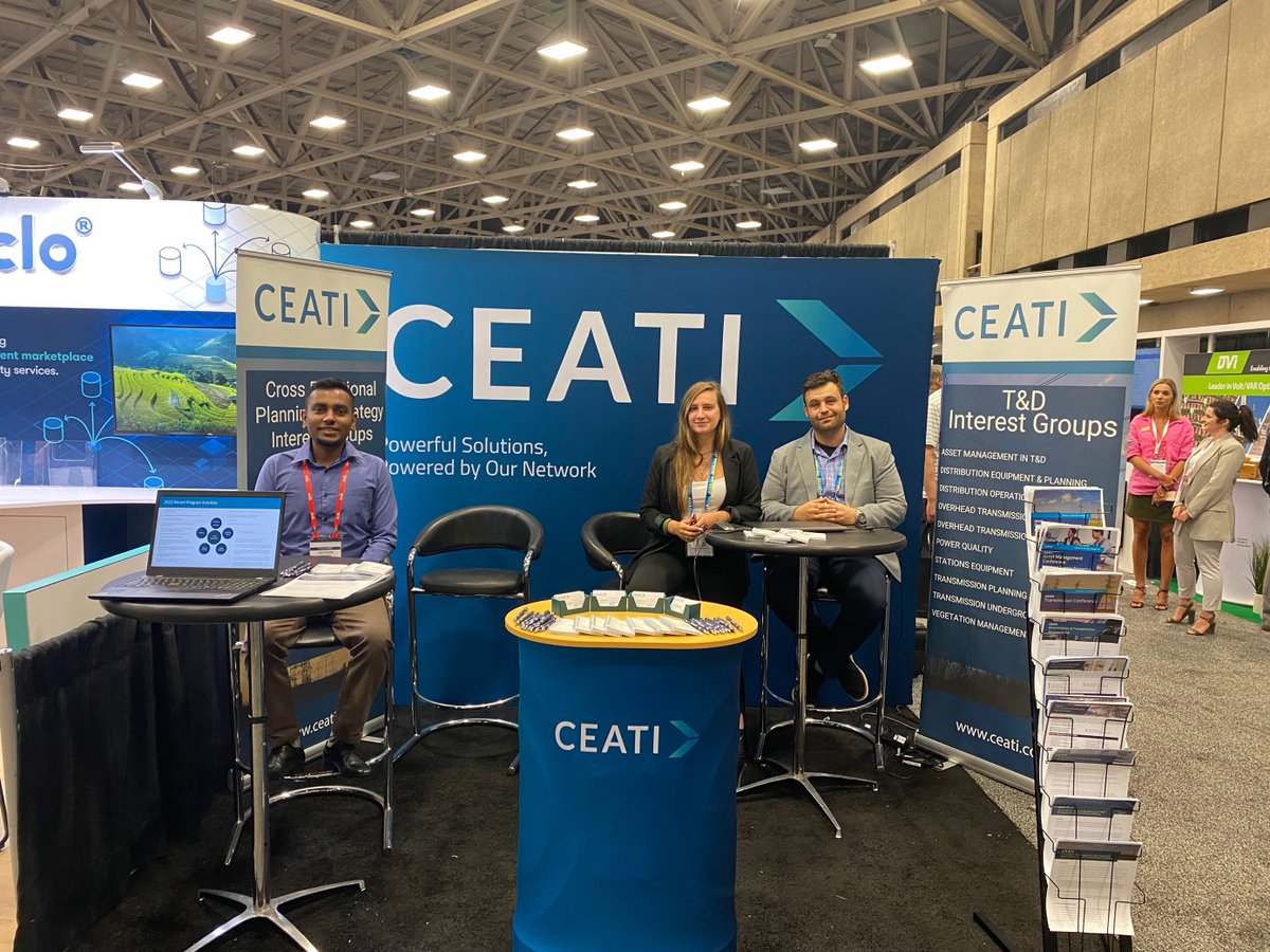 Exhilarating first day at #distributech2022!! We had a great time talking to utilities and vendors about how CEATI can be of assistance to their organization. Stop by at our booth 952, we would be happy to host you.