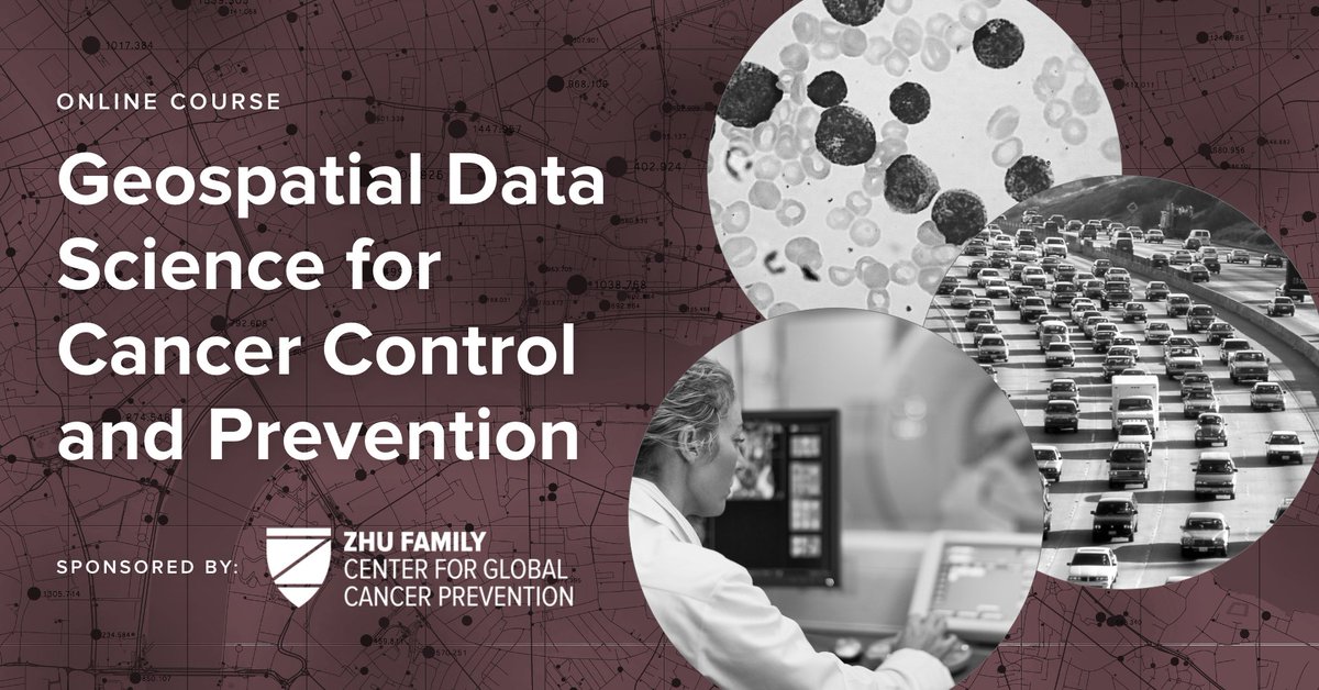 Excited to share a #geospatial #publichealth training opportunity. This online, eight-week self-directed course is for cancer researchers who don't have prior coding/GIS experience. While there are great resources out there, they assume a fairly high level of coding proficiency