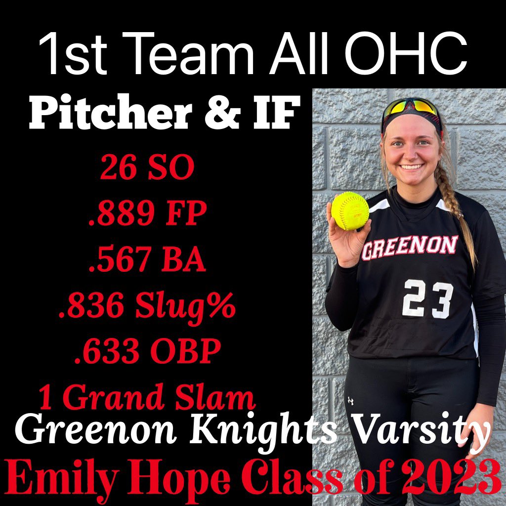 1st Team All-OHC 🥎 <a href="/GreenonSchools/">Greenon Schools</a>
