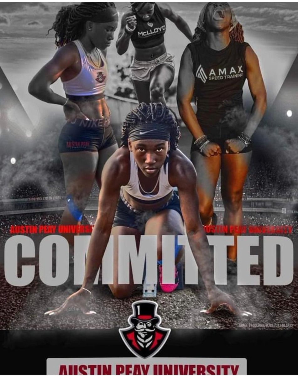 MustangtrackMem's tweet photo. Congratulations Riyah! 💜💛 #austinpeay #Committed https://t.co/2ompmfxv97