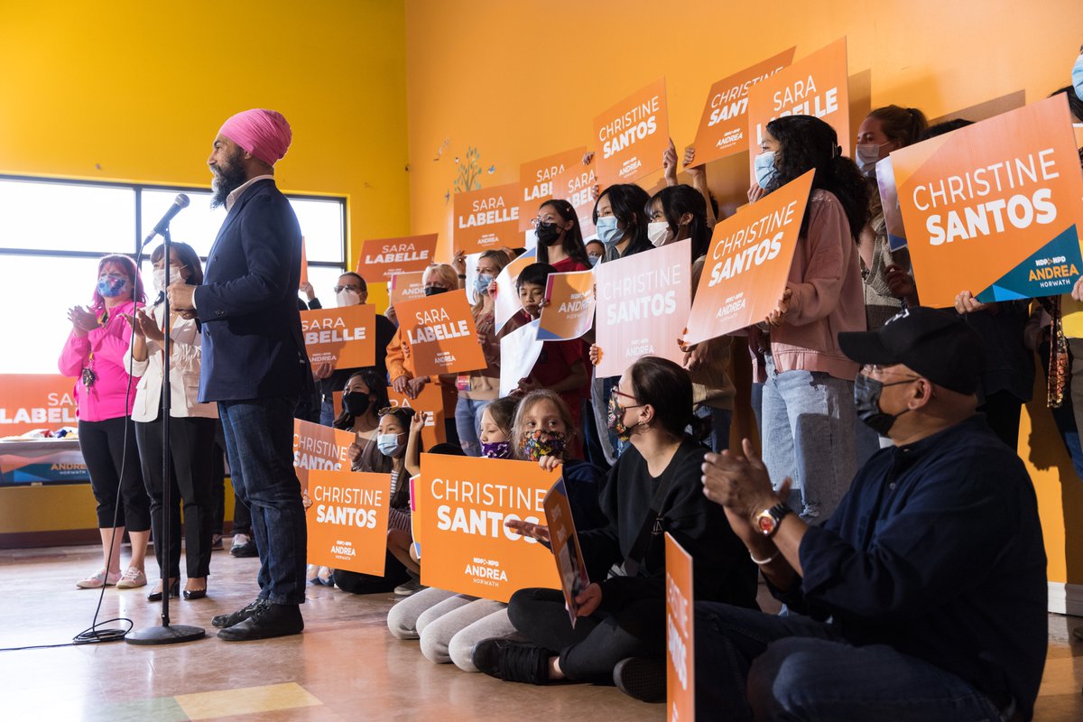 AndreaHorwath's tweet photo. Feeling the FOMO today! Thanks @TheJagmeetSingh for filling in!

Kingston, Ajax and Scarborough! In just 10 days, we can start fixing things like health care—saving you thousands on dental, mental health care and pharmacare.

Let’s turn Ontario orange! #StrongReadyNDP #ONpoli https://t.co/OXQ0jFqTpJ