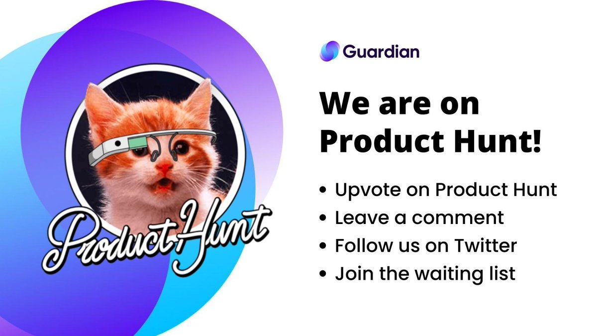 We're now live on Product Hunt and running a special competition to reward early adopters! 🤝

producthunt.com/posts/guardian…

In order to get your hands on a 1 of 10k limited edition Mecha Bot NFT which includes FREE early access to Keyper follow the steps in the image 👇