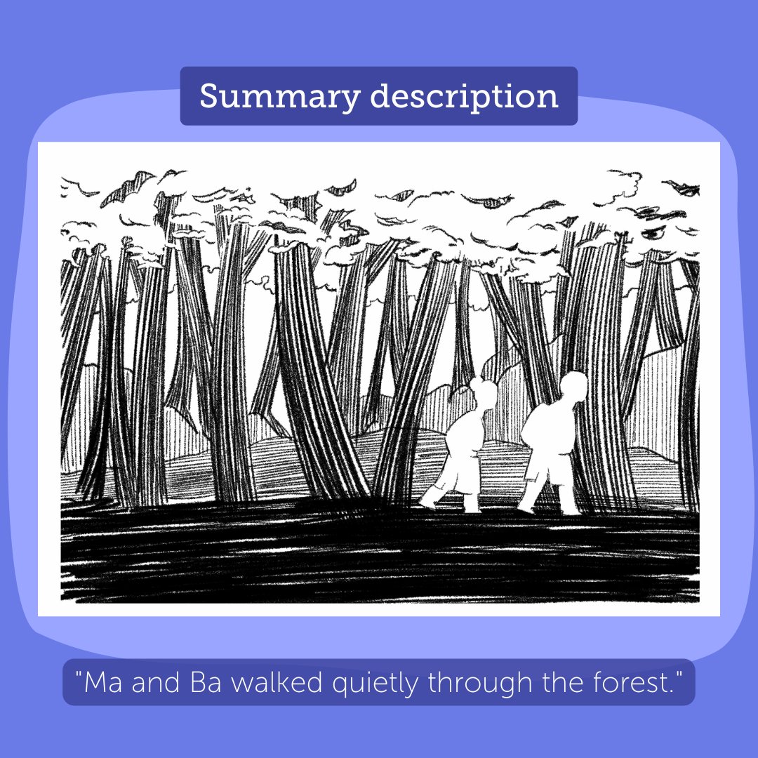 WritelikeOrg's tweet photo. Setting Tip #7: Use summary description when the details aren’t important. In this snippet Grace Lin is letting us know that the detail of the forest isn’t important; it’s just a forest. That's all you need to know for now. https://t.co/oJgxIikbgY