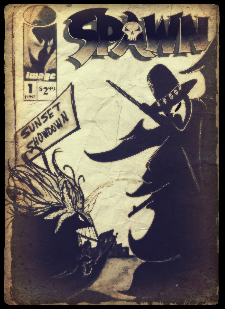 lisathegeekmom's tweet photo. #Draw
#Doodle
Hereโs what this 53-year-mom did watching HunterxHunter with the fam.
Playing with the #ToddMcFarlane #Spawnsketchcover
My goofy contribution; #GunslingerSpawn and a special guest, #TheMaxx
Thanks, @Todd_McFarlane for letting us wannabe cover artists get creative ๐ https://t.co/c1NPyrTSpv