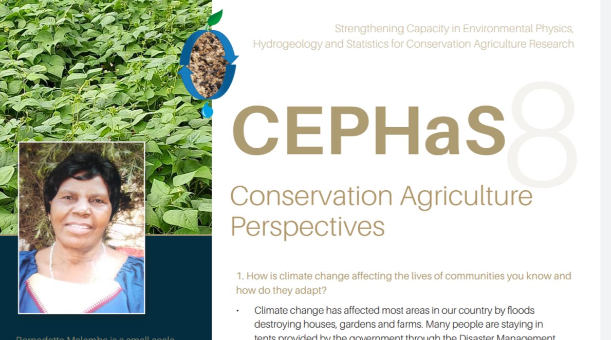 CEPHaS-Soil, Water and Conservation Agriculture (@cephas_soil) on Twitter photo Bernadette Mlambo from the Zambia chapter of Rural Women's Assembly gives her views on the place of conservation agriculture in adaptation to climate change.
CEPHaS Conservation Agriculture Perspectives. <a href="/GCRF/">Global Challenges Research Fund (GCRF)</a>
www2.bgs.ac.uk/CEPHaS/docs/CE… Bernadette Mlambo from the Zambia chapter of Rural Women's Assembly gives her views on the place of conservation agriculture in adaptation to climate change.
CEPHaS Conservation Agriculture Perspectives. <a href="/GCRF/">Global Challenges Research Fund (GCRF)</a>
www2.bgs.ac.uk/CEPHaS/docs/CE…
