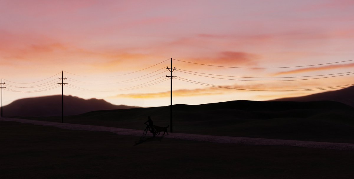 __abrh_'s tweet photo. Utility Wires | idk y I'm still writing just make up a caption in ur mind

#photoshop #photoshopedit #photoshopart #photoshopcc #blender #blendercyclesrender #blendercycles #cyclesrender #utilitywires #dogwalk #cycling #sunset #silhoutte https://t.co/Xzd9UT3sIY