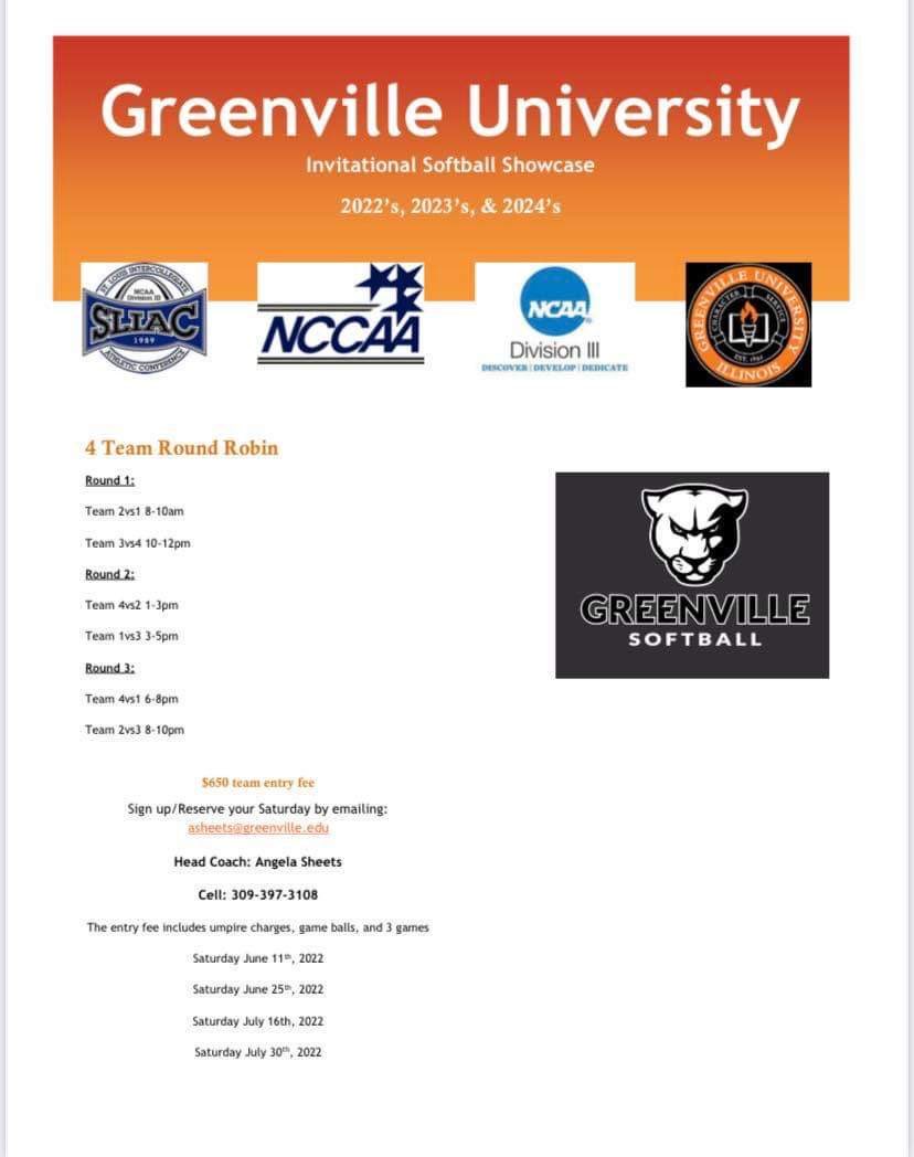 Greenville University Softball tweet media