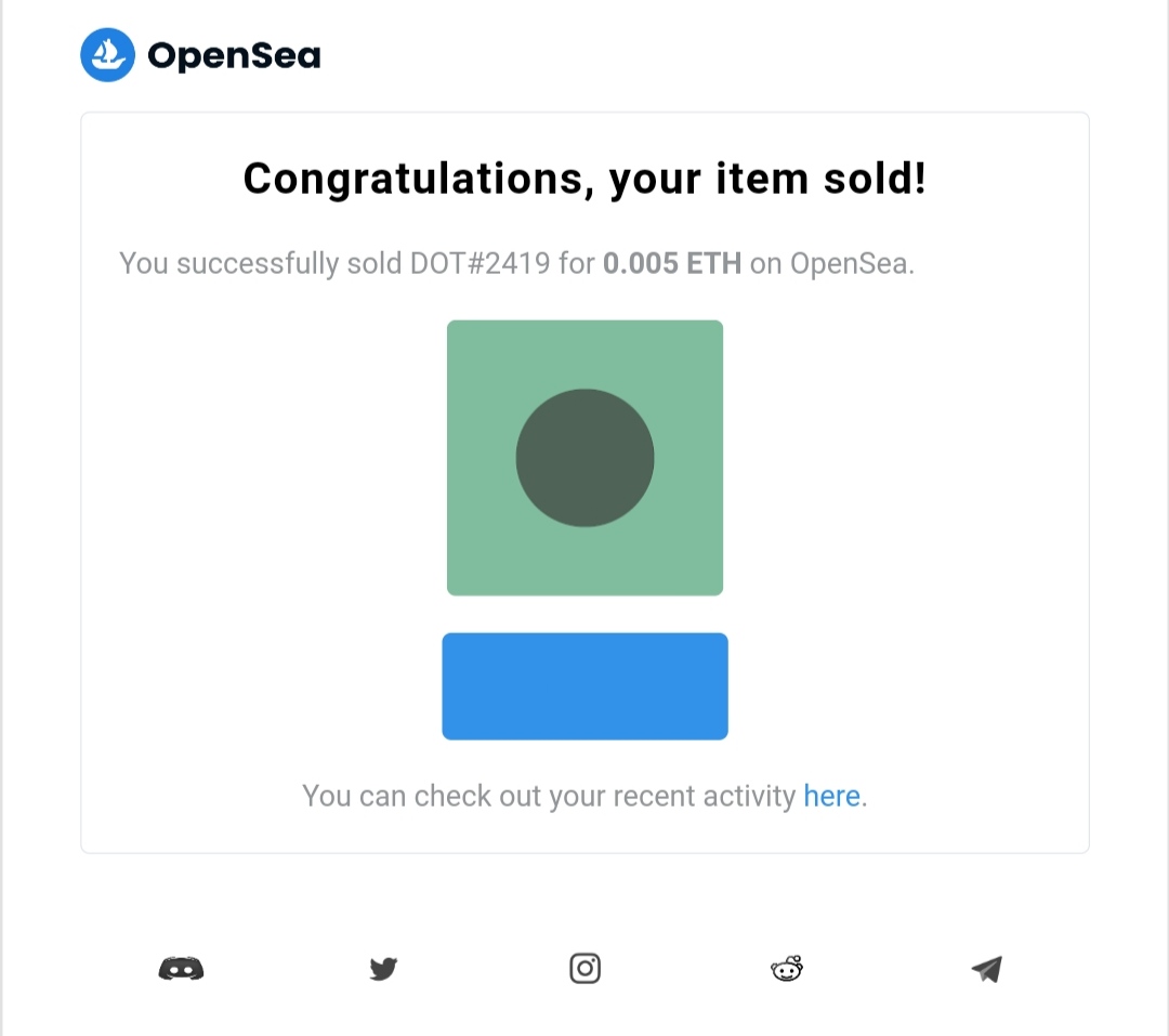 GM! #NFTCommunity 
It’s so nice to see "your item sold” mail 😂Thank you so much <a href="/opensea/">OpenSea</a>!